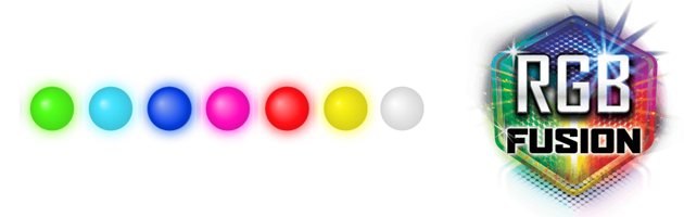 RGB Fusion logo and 7 colors