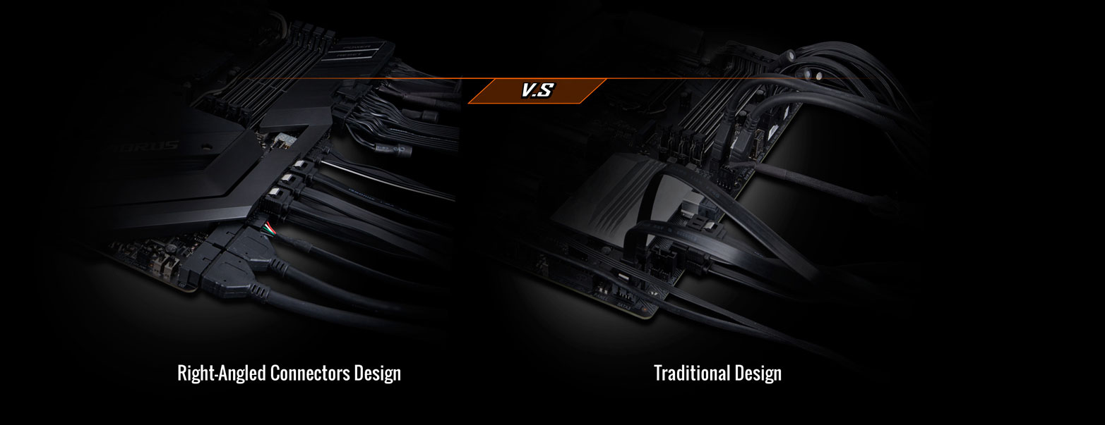  two image showing different between right-angled design and traditional design