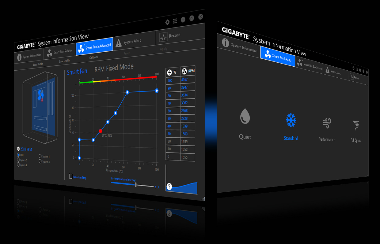 two screenshots of system inofrmation viewer