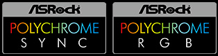 ASROCK POLYCHROME SYNC & ASROCK POLYCHROME RGB logos