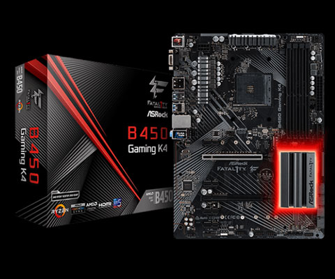 Asrock Fatal1ty B450 Gaming K4 Am4 Atx Amd Motherboard Newegg Com