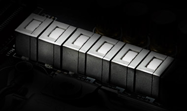 ASRock z390 motherboard's premium 60A power chokes