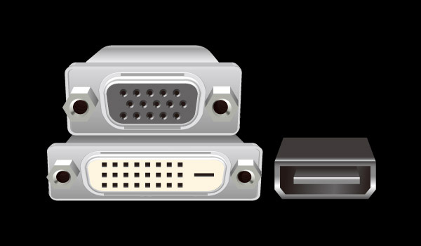 VGA, DVI-D and HDMI Ports