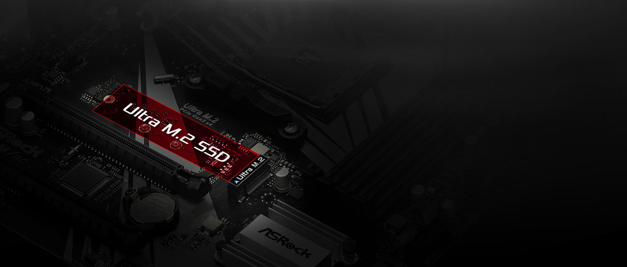 Ultra M.2 SSD Slot on the ASRock B450M/AC AM4 Motherboard