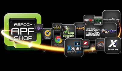 ASRock App Shop and Compatible Software Icons