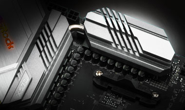 ASRock X570 Phantom Gaming X Motherboard's Alloy Heatsinks