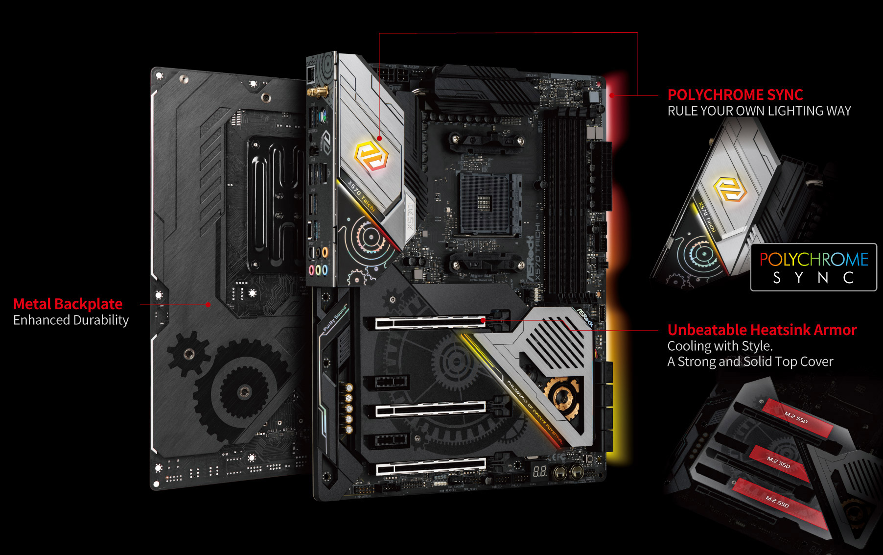 ASRock X570 TAICHI AM4 AMD X570 SATA 6Gb/s ATX AMD Motherboard AMD