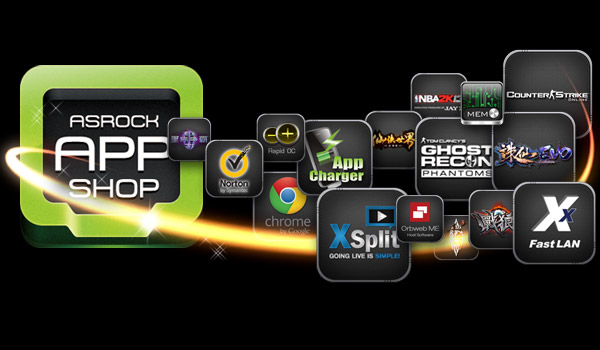 ASRock App Shop Logo Along with Compatible Features and Programs