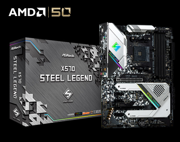 ASRock X570 STEEL LEGEND AM4 ATX AMD Motherboard - Newegg.com