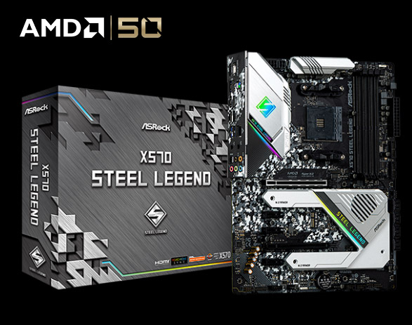 ASRock X570 STEEL LEGEND AM4 AMD X570 SATA 6Gb/s ATX AMD