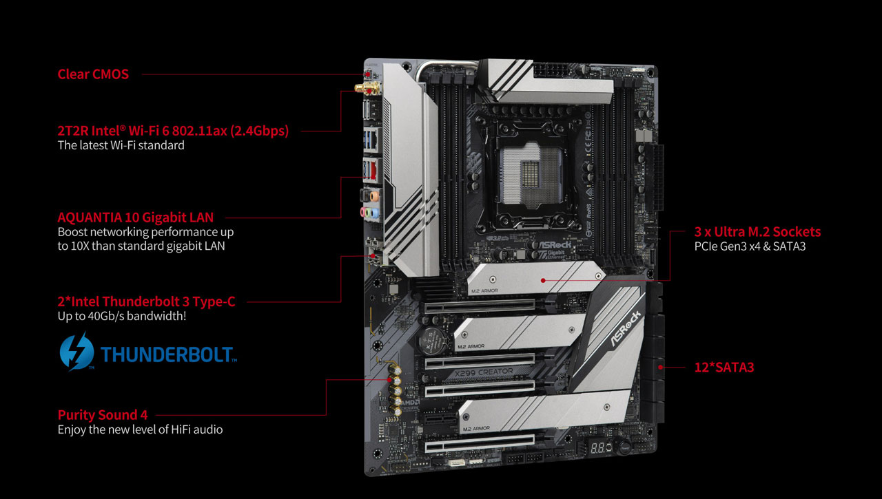 ASRock X299 CREATOR LGA 2066 ATX Intel Motherboard Newegg.ca