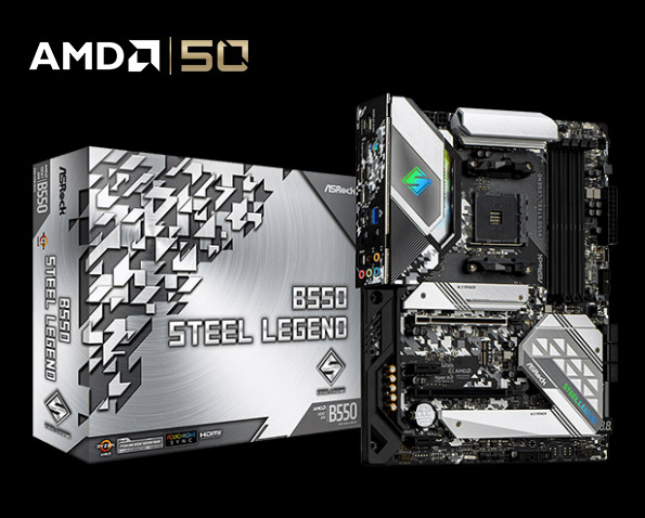 ASRock B550 STEEL LEGEND Supports 3rd Gen AMD AM4 Motherboard