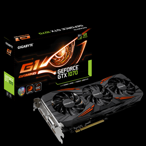 GIGABYTE GeForce GTX 1070 DirectX 12 GV-N1070G1 GAMING-8GD R2 