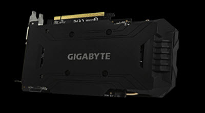 The back of the GIGABYTE GeForce GTX 1060