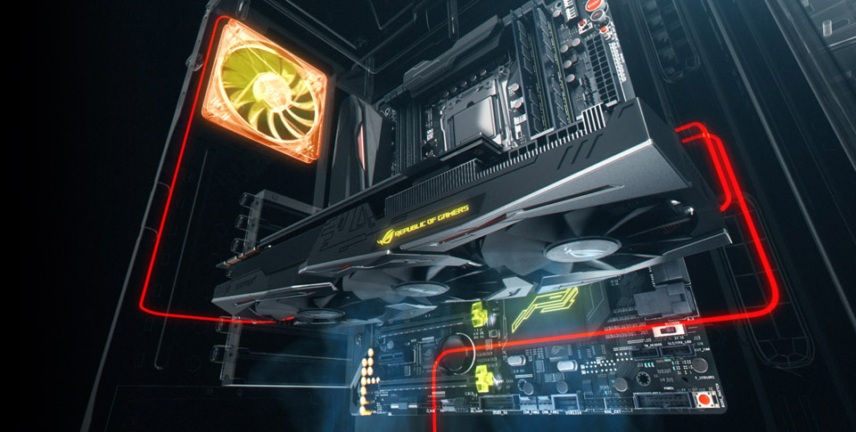 ROG Strix GeForce RTX 2080 Ti linking with ASUS FanConnect II  in a case