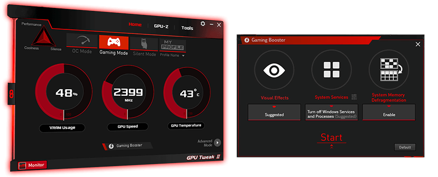 screenshot of GPU Tweak II