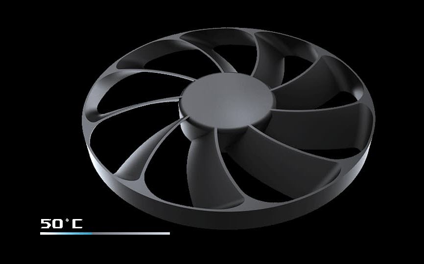 close look at the 0dB fan