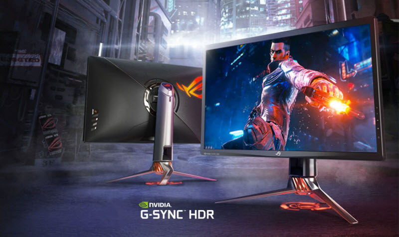 diagram of the G-SYNC with two ASUS monitors