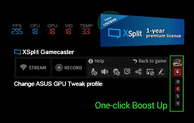 an screenshot of XSplit Gamecaster