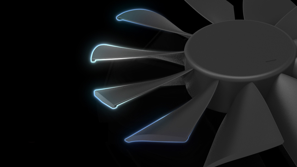 close look at the Wing-blade Fan