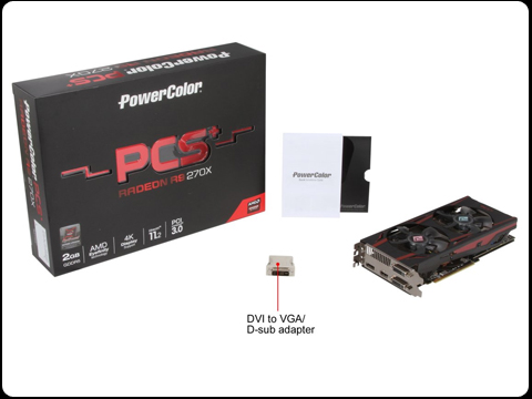 POWERCOLOR AXR9 270X 2GBD5-PPDH PowerColor AMD Radeon R9 270X 2GB GDDR5 2DVI//HDMI//DisplayPort PC