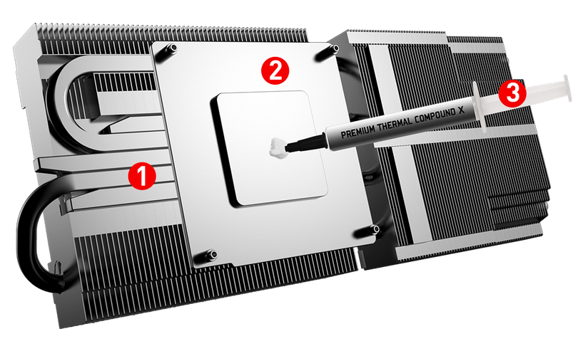 Premium Thermal Compound Being Applied to the MSI GeForce RTX 2080 VENTUS 8G OC Graphics Card's GPU Contact Area