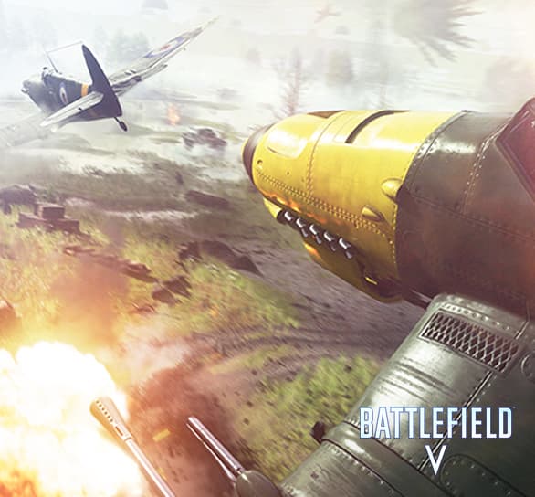 a fighter plane combat in Battlefiled 5