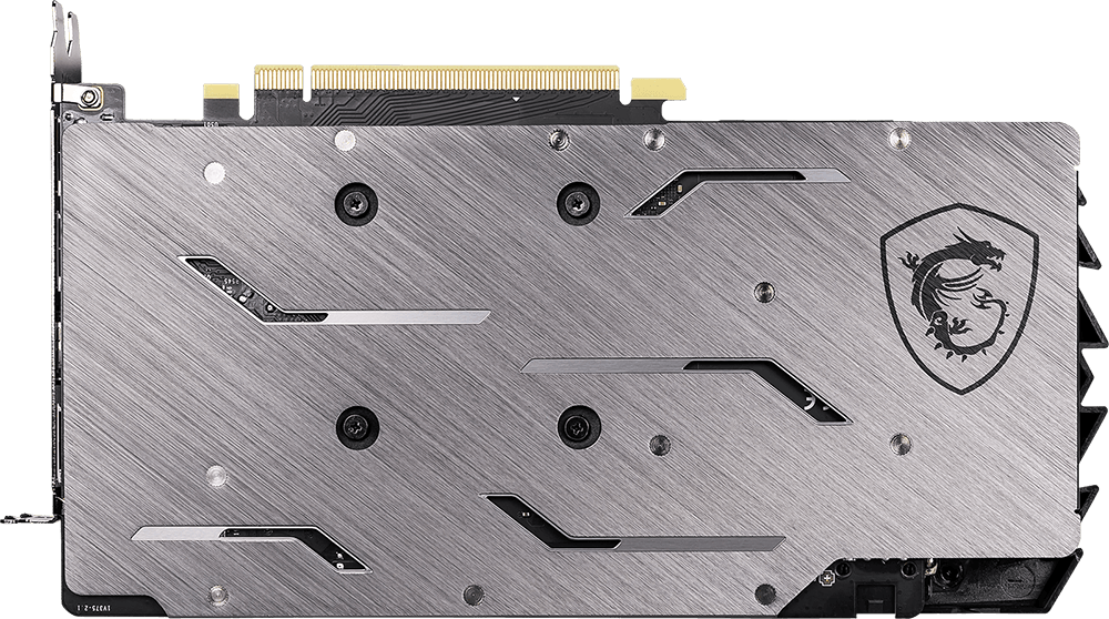 The back of the MSI GTX 1660 Ti GAMING X 6G graphics card