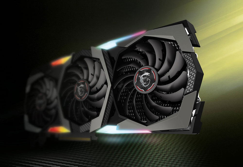 MSI RTX 2080 Super Gaming X TRIO Graphics Card Angled to the Left