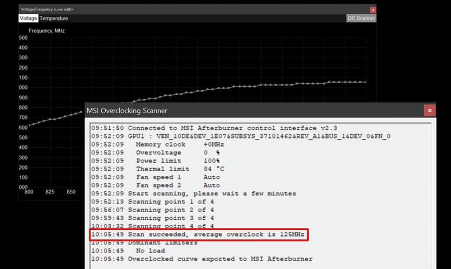 the interface of OC Scanner software