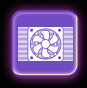 Radiator and fan icon