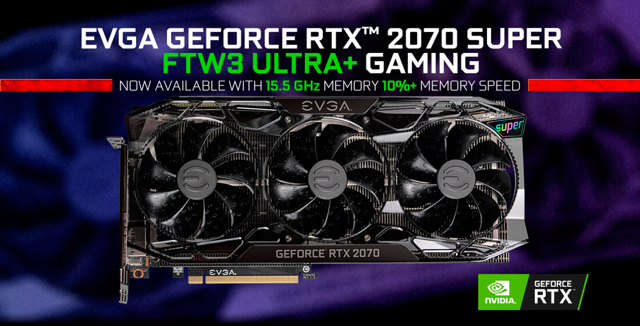 EVGA GeForce RTX 2070 Super FTW3 ULTRA+ Gaming face forward