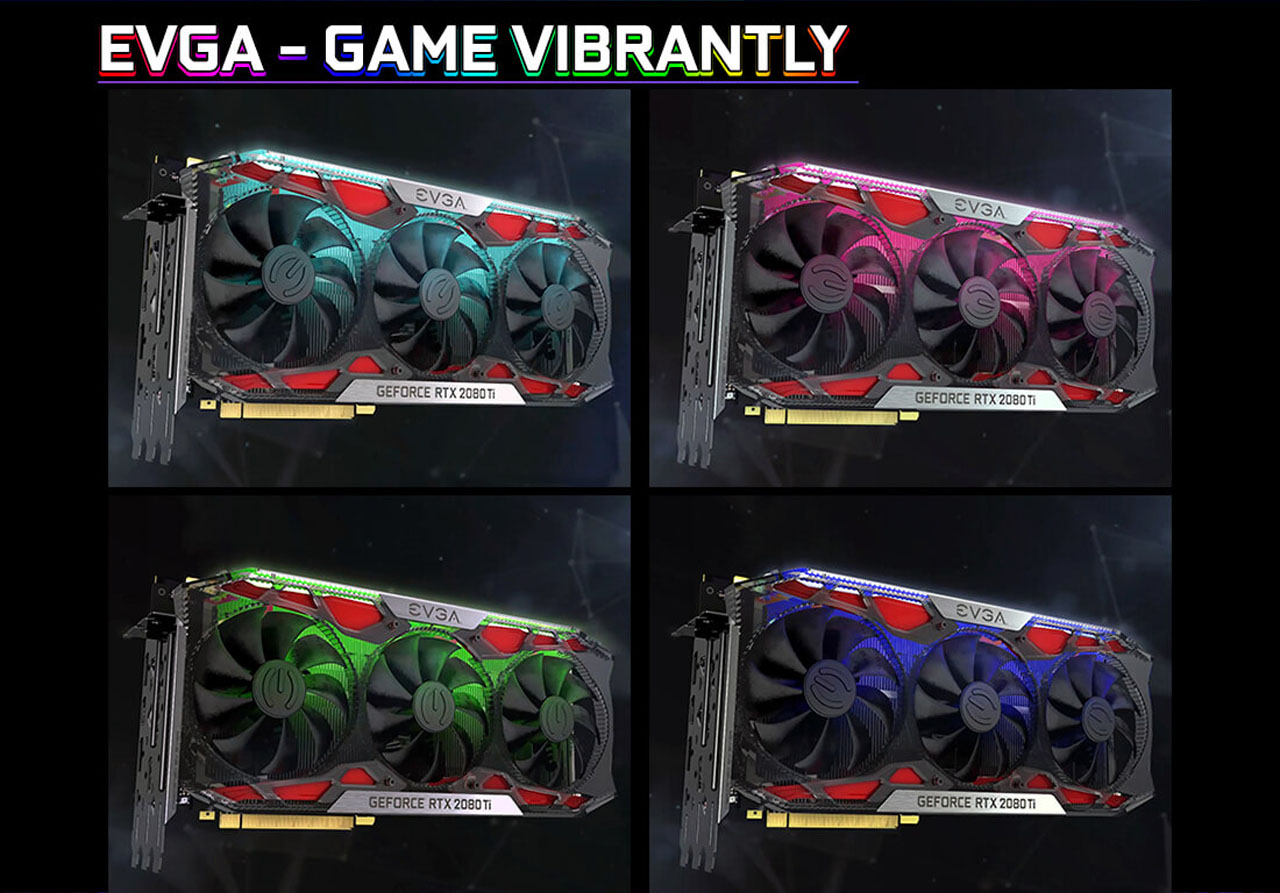 EVGA GeForce RTX 2070 Super XC ULTRA+ Gamings support four colors