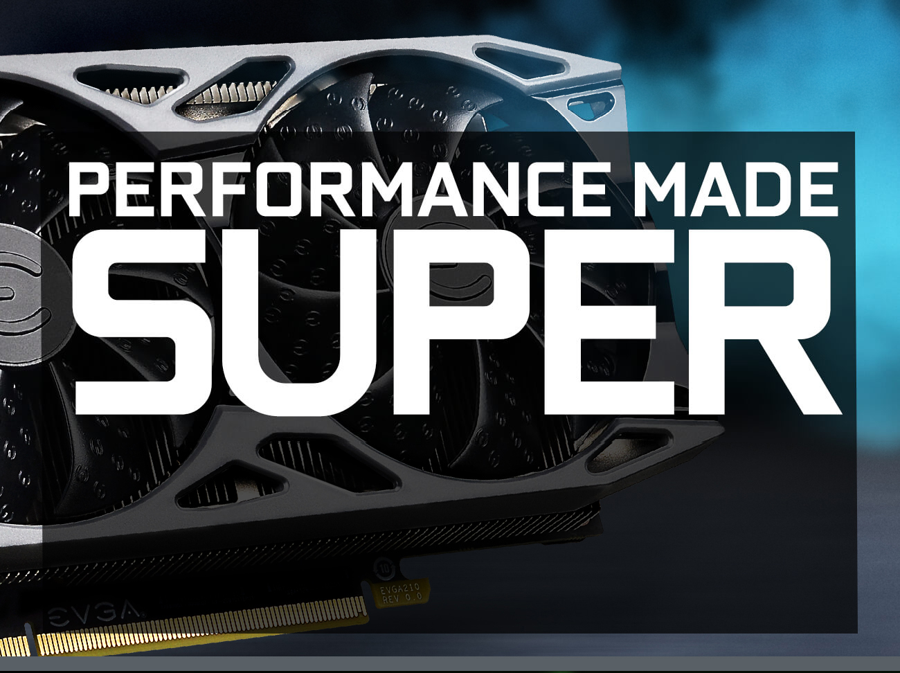 GeForce GTX 1650 SUPER gaming cards cloase-up and performance made super icon
