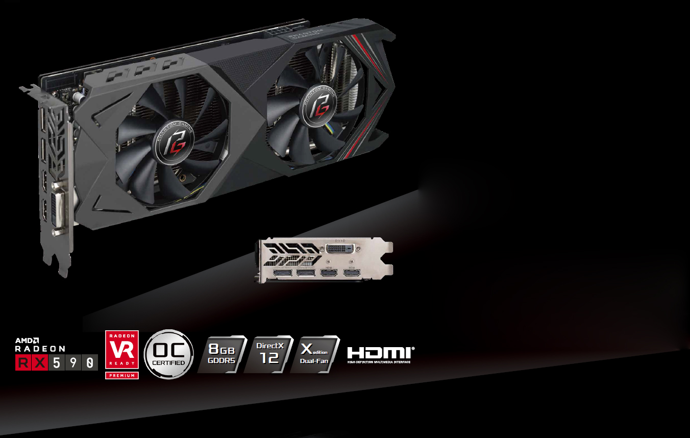 Asrock Phantom Gaming X Radeon Rx 590 Directx 12 Rx590 8g Oc Video Card Newegg Com