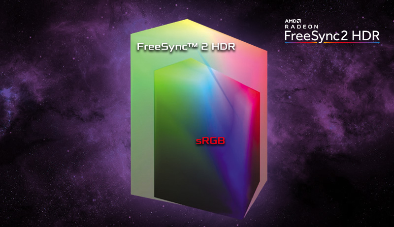 a Radeon FreeSync 2 HDR illustration