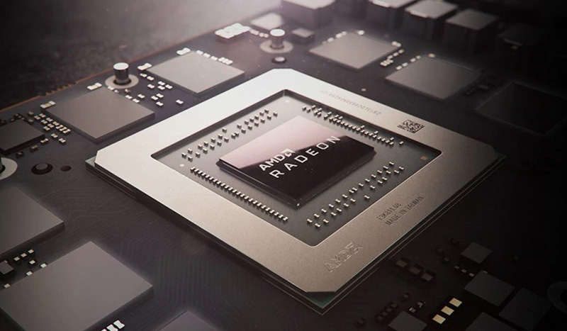 close look at the GDDR6 memory inside