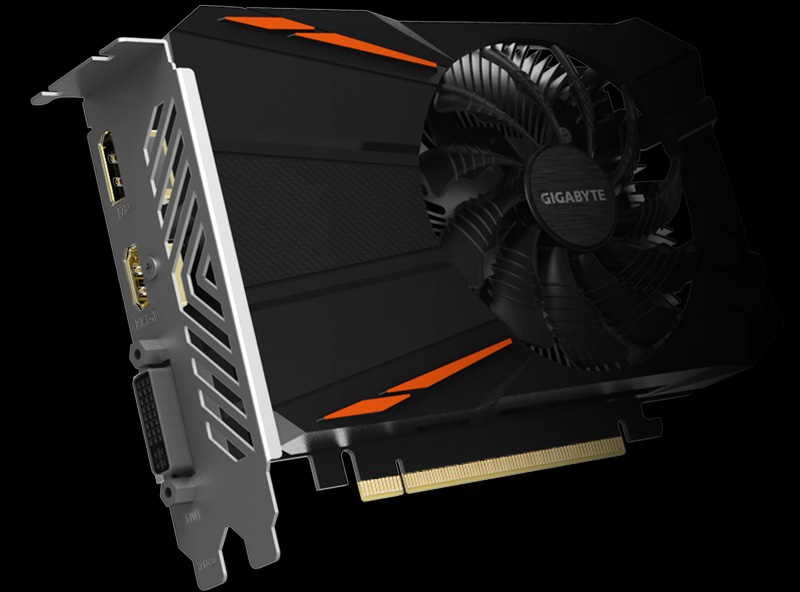 GIGABYTE Radeon RX 560 Graphics Card Angled Up to the Right