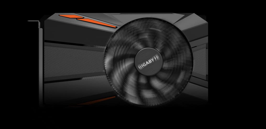 3D active fan spinning on the graphics card