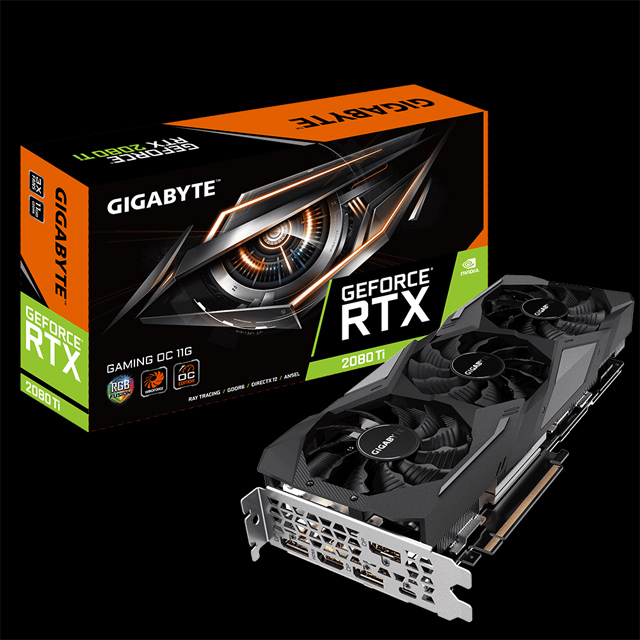 GIGABYTE GeForce RTX 2080 Ti GAMING OC 11G Graphics Card, 3 x 