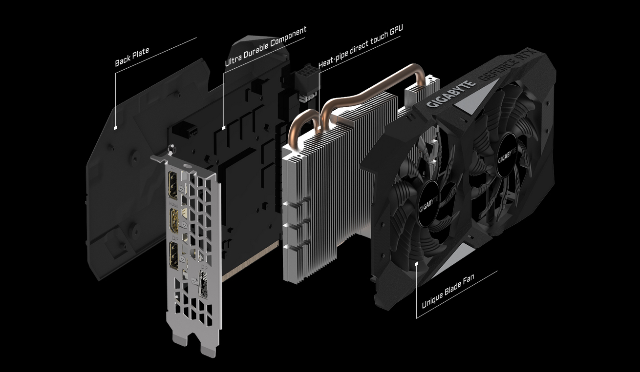 GIGABYTE Geforce RTX 2060 OC 6G Graphics Card, 2 x WINDFORCE Fans