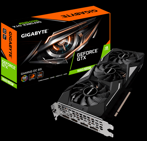 
GeForce® GTX 1660 SUPER™ GAMING OC 6G Graphics Card and it's Product Box