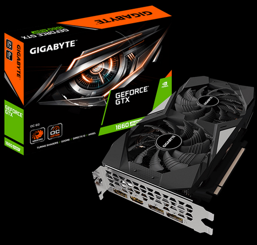  GeForce GTX 1660 SUPER OC 6G Graphics Card and it's Product Box