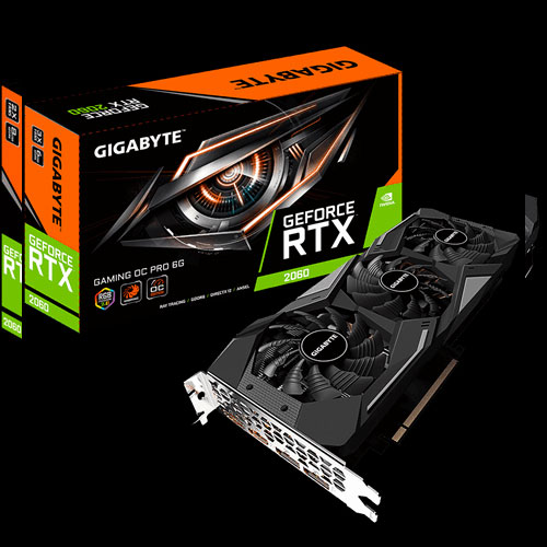 GeForce® RTX 2060 SUPER™ WINDFORCE OC 8G Graphics Card and it's Product Box