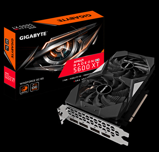 Gigabyte Radeon Rx 5600 Xt Windforce Oc 6g Graphics Card 2 X Windforce Fans 6gb 192 Bit Gddr6 Gv R56xtwf2oc 6gd Video Card Newegg Com