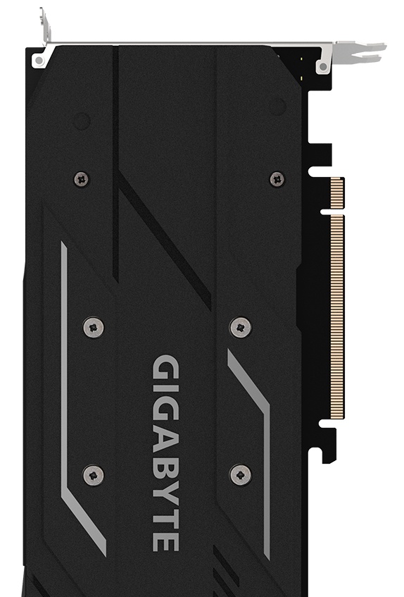 The back of 
GIGABYTE GeForce GTX 1660 Video Card