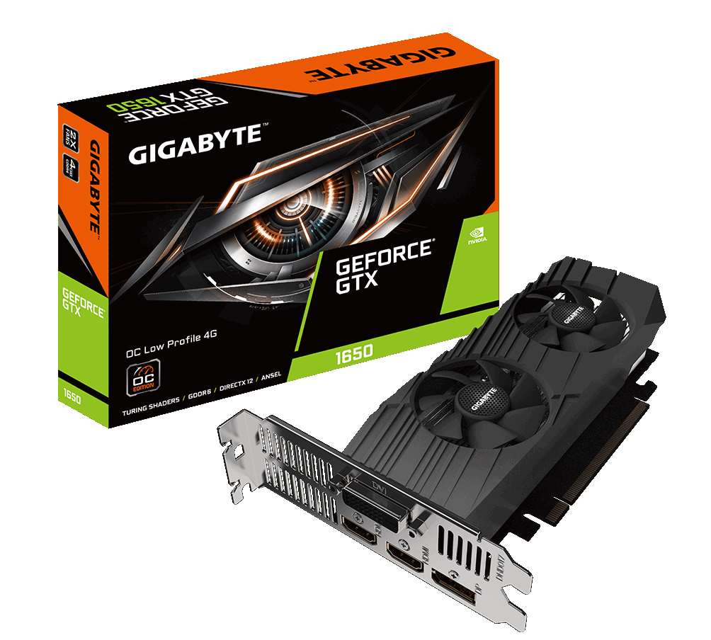 GeForce GTX 1650 D6 OC Low Profile 4G Video Card