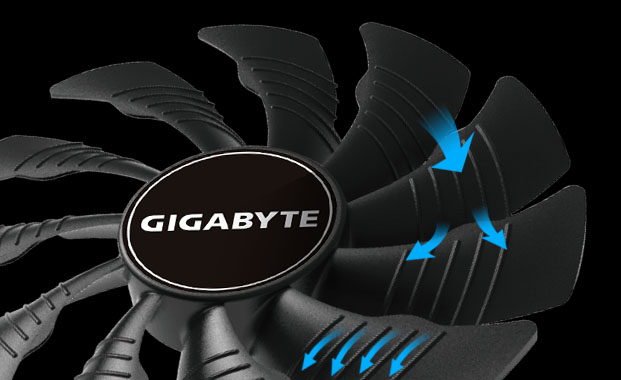 diagram of the airflow direction on 3D Active fan