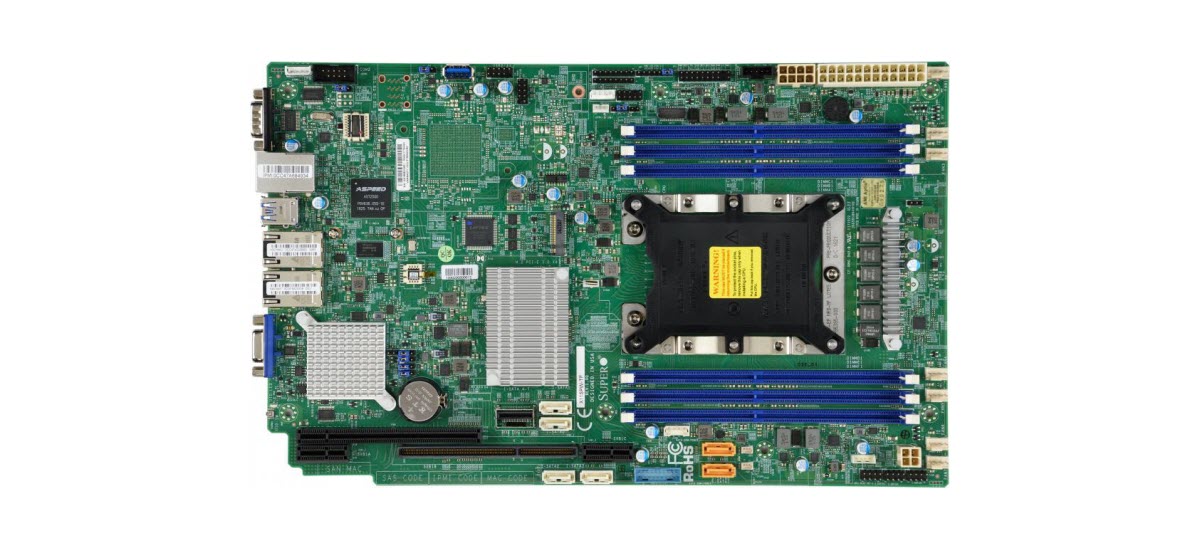 Supermicro SYS-1019P-WTR 1U Rm Bb Black Lga3647 2666Mhz 10X Sata 500Rps ...