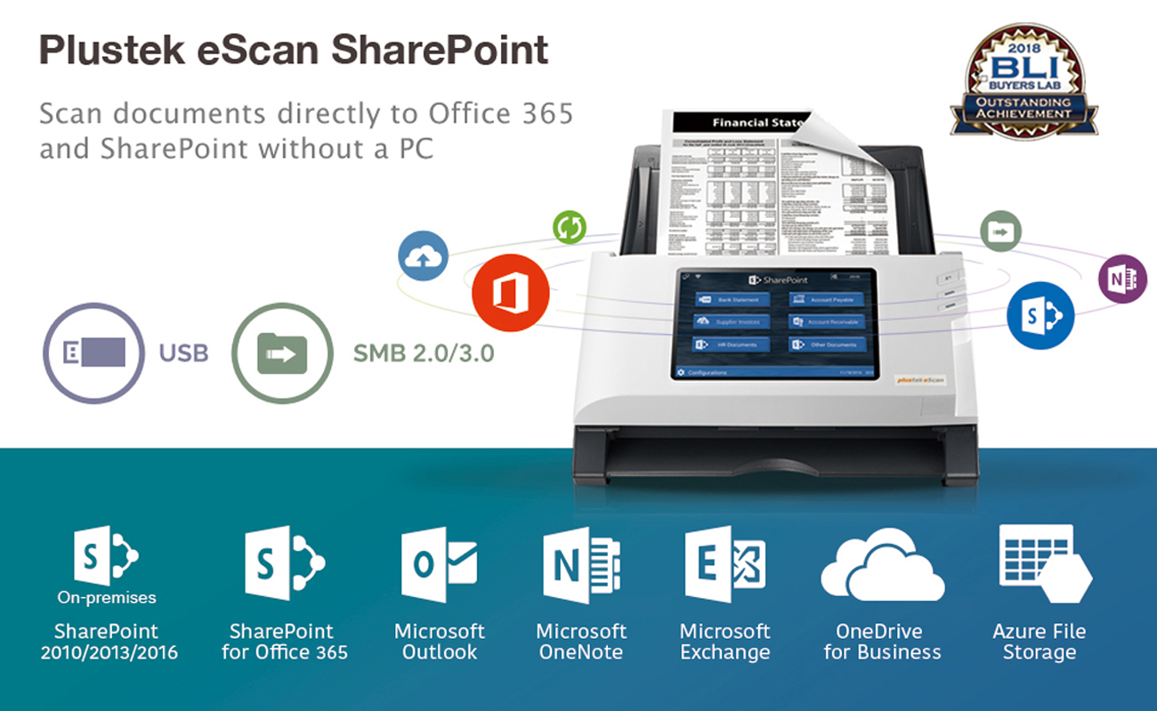 Plustek Escan Sharepoint A250 A Wireless Network Scanner That Scans Documents With Metadata Directly Into Microsoft Sharepoint Through A Secure Easy To Use Touchscreen Interface Newegg Com